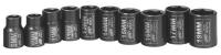 4PJX2 Impact Socket Set, 3/8 Dr, 6 Pt, 10 Pc