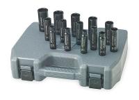 4PJY4 Impact Socket Set, Deep, 1/2 Dr, 6 Pt, 14 Pc