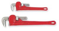4PL94 Straight Pipe Wrench Set, Cast Iron, 2PC
