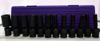 4PRF1 Impact Socket Set, Univ, 3/8 Dr, Deep, 12 Pc