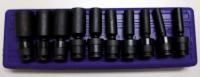 4PRF2 Impact Socket Set, Univ, 3/8 Dr, Deep, 10 Pc