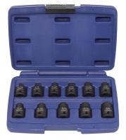 4PRF8 Impact Pipe Plug Socket Set, 3/8 Dr, 11 Pc