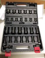 4PRG8 Impact Socket Set, 1/2 Dr, 6 Pt, Std, 28 Pc