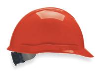 4RB42 Hard Hat, FrtBrim, Slotted, 4Rtcht, Red