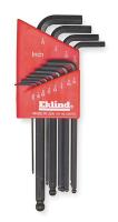 4RB73 Ball End Hex Key Set, 0.050-5/16 In., Long