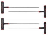 4RB85 Ball End Hex Key, T, 1/8 In, 9 in. L, PK4