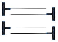 4RB96 Ball End Hex Key, T, 5mm, 9 in. L, PK4