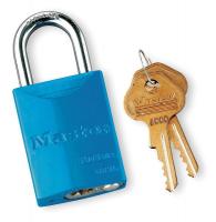 4RD91 Lockout Padlock, KA, Hi-Vis Blue, 1/4In.