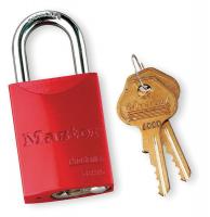 4RD94 Lockout Padlock, KA, Hi-Vis Red, 1/4In.