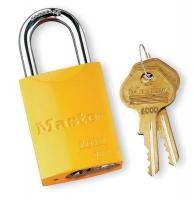 4RD98 Lockout Padlock, KD, Hi-Vis Yellow, 1/4In.