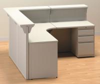 4RGF6 Non Wired Workstation, Reception 2, Gray