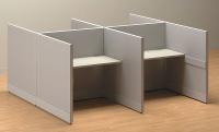 4RGH9 Base Wired Workstation, Call Center, Gray