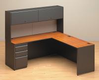 4RGJ8 Workstation, L-Shape, W 72 In, Charcoal