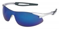 4RGR3 Safety Glasses, Blue Mirror Lens, PR