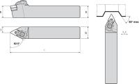 4RLK6 External Turning Holder, TDNNN16-4D