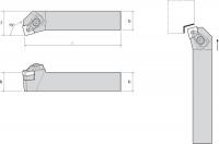 4RLK9 External Turning Holder, TSKNR16-4D