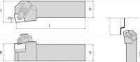 4RLP4 External Turning Holder, TCKNR12-4B