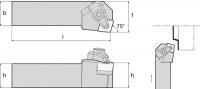 4RLP5 External Turning Holder, TCKNL12-4B