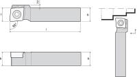 4RLV4 Ext Turning Holder, SCLCR10-3C-SH