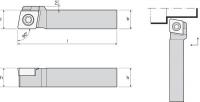 4RLV6 Ext Turning Holder, SCACR08-3C-SH