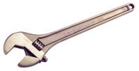 4RNU7 Adjustable Wrench, 15 in., Natural, Plain
