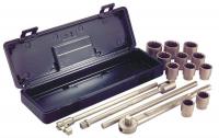 4RPJ9 Socket Set, 3/4Dr, 15 Pc, Nonsparking