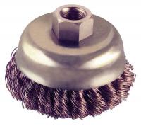 4RPR6 Knot Wire Cup Brush, 3 In, 5/8-11