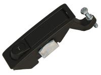 4RRA6 Push Button, Locking, Black powder coat
