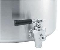 4RZC7 Alum. Stock Pot With Faucet, 40 Qt