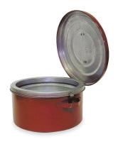 4T036 Bench Can, 1/2 Gal., Galvanized Steel, Red