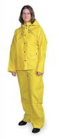 1FBB7 3 Piece Rainsuit w/Detach Hood, Ylw, 3XL