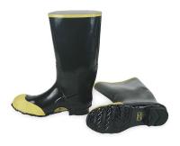 4T279 Knee Boots, Men, 7, Steel Toe, Blk/Ylw, 1PR