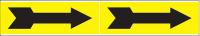 4T567 Pipe Marker, Arrow - Single, Yel, 3 to 6 In