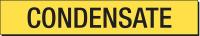 4T587 Pipe Marker, Condensate, Y, 2-1/2to7-7/8 In