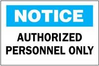 1M492 Notice Sign, 10 x 14In, BL and BK/WHT, ENG