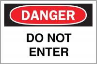 1M438 Danger Sign, 7 x 10In, R and BK/WHT, ENG