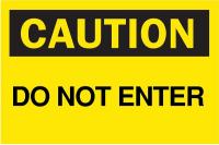 1M286 Caution Sign, 7 x 10In, BK/YEL, AL, ENG, Text