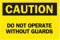 1M396 Caution Sign, 7 x 10In, BK/YEL, ENG, Text