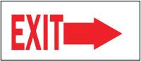 1L561 Exit Sign, 10 x 14In, R/WHT, Exit, ENG, SURF