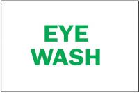 1K951 Eye Wash Sign, 10 x 14In, GRN/WHT, Eye Wash