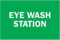 4T650 Eye Wash Sign, 7 x 10In, WHT/GRN, ENG, Text