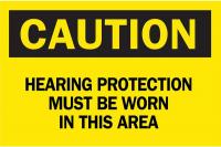 1K991 Caution Sign, 10 x 14In, BK/YEL, ENG, Text