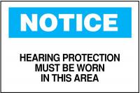 4T662 Notice Sign, 10 x 14In, BL and BK/WHT, ENG