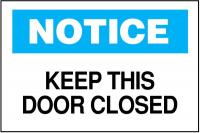 1M422 Notice Sign, 10 x 14In, BL and BK/WHT, ENG