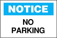 1K869 Notice Sign, 10 x 14In, BL and BK/WHT, Text