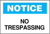 4GK33 Notice Sign, 14 x 20In, BL and BK/WHT, ENG