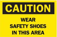 1M354 Caution Sign, 10 x 14In, BK/YEL, ENG, Text