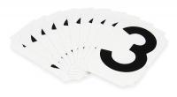 4T737 Carded Numbers and Letters, 3, PK 10