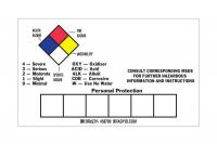 4T771 Chemical Label, 5 In. H, 3 In. W, PK 50