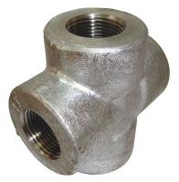 4TJJ3 Cross, 1 In NPT, Galv Malleable Iron